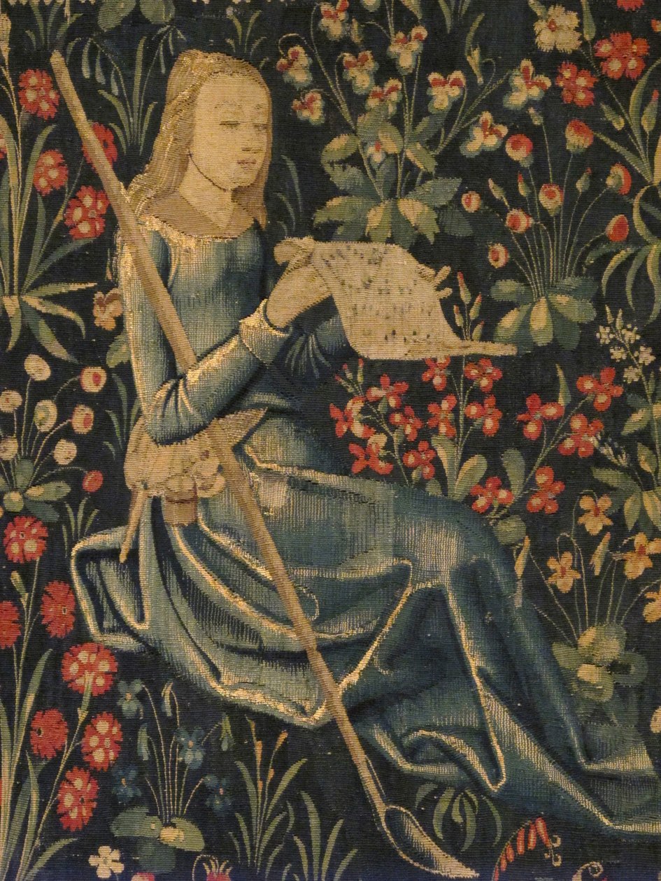 Pásztorlány éneklés, 1500-30 körül (gyapjú és selyem) alkotó: Netherlandish School