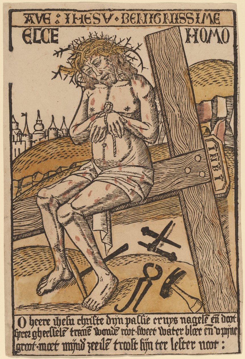 Krisztus, mint a fájdalmak embere alkotó: Netherlandish 15th Century