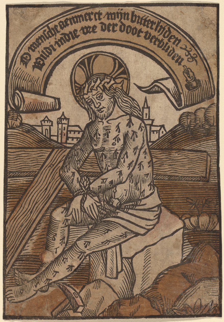 Krisztus, mint a fájdalmak embere alkotó: Netherlandish 15th Century