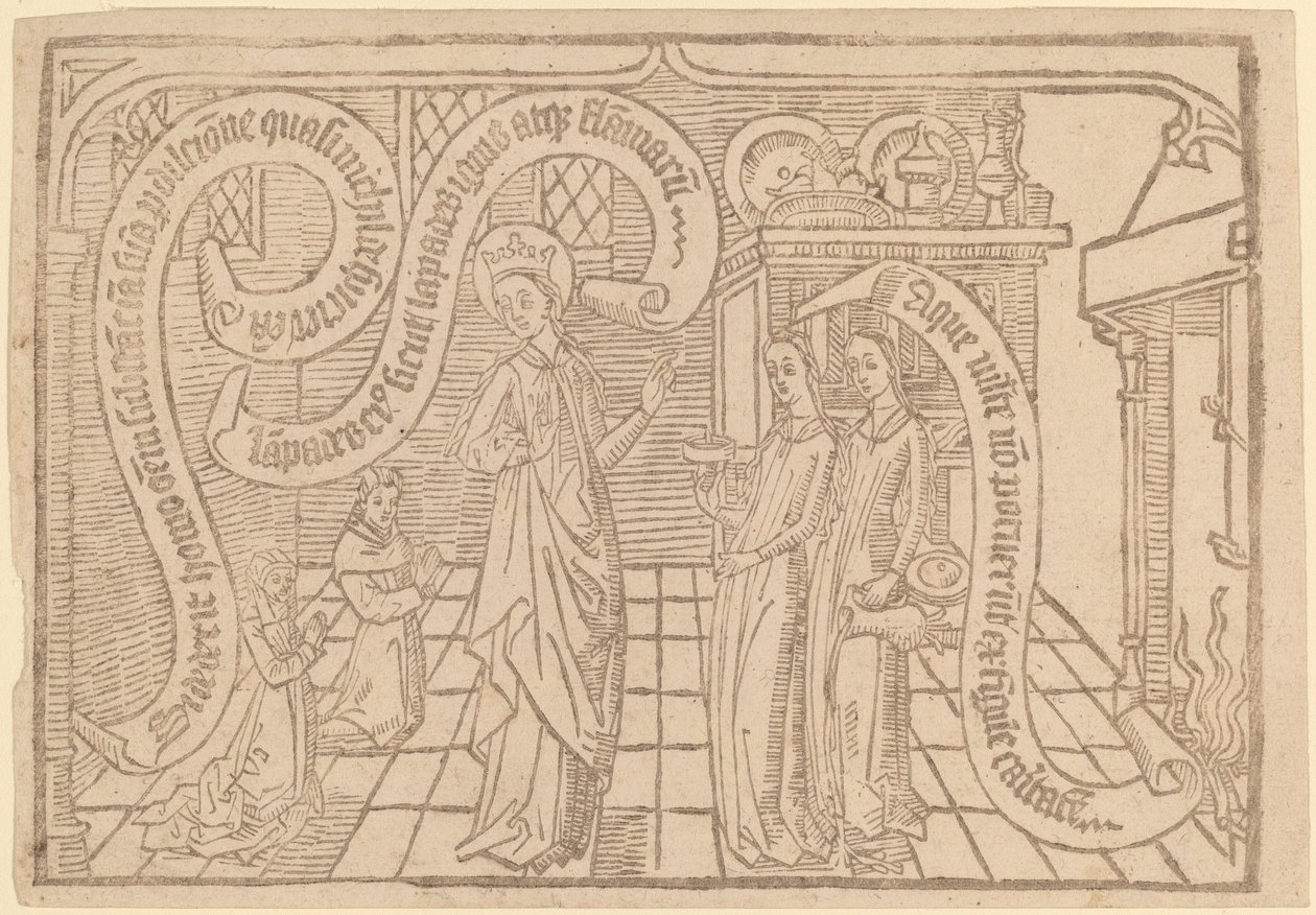 Oldal a "Song of Songs"-ból: 2. kiadás alkotó: Netherlandish 15th Century