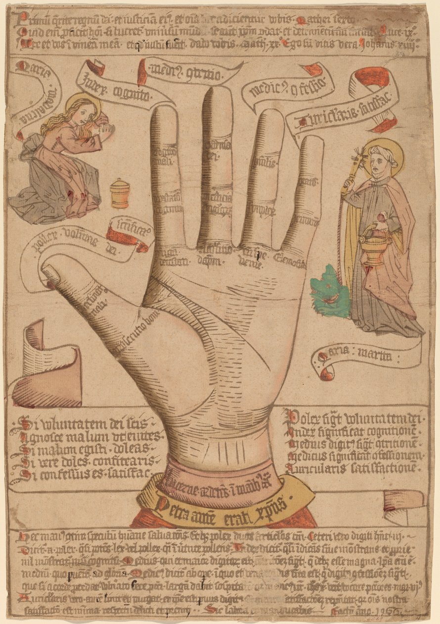 A kéz, mint az üdvösség tükre alkotó: Netherlandish 15th Century