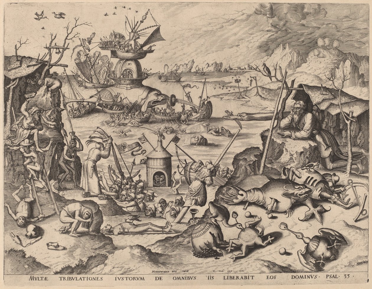 Szent Antal megkísértése alkotó: Netherlandish 16th Century after Hieronymus Bosch, Hieronymus Cock
