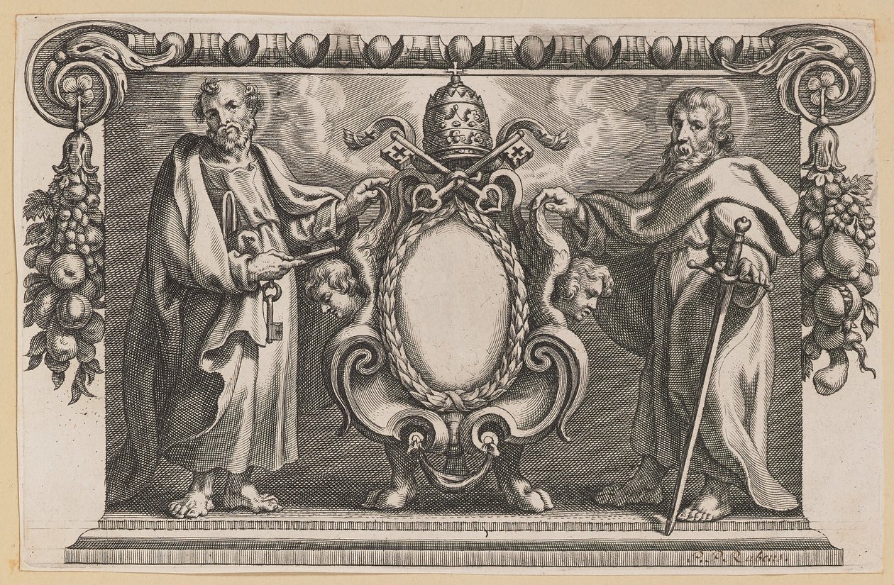 Városi pápának dedikált könyv matricája VII alkotó: Netherlandish 17th Century after Sir Peter Paul Rubens