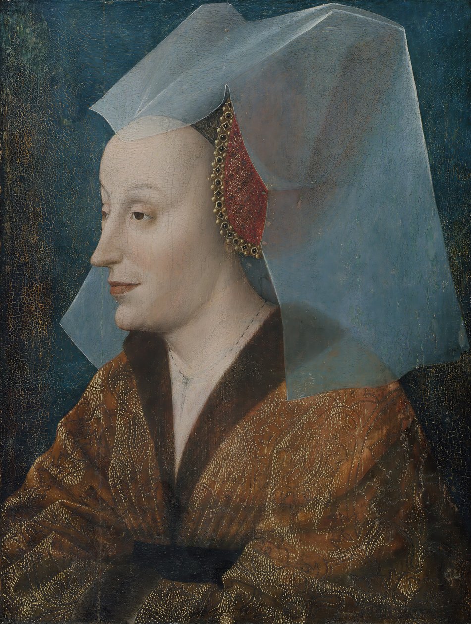 Nemesasszony portréja, valószínűleg Portugál Izabella 1397-1472. alkotó: Netherlandish Painter