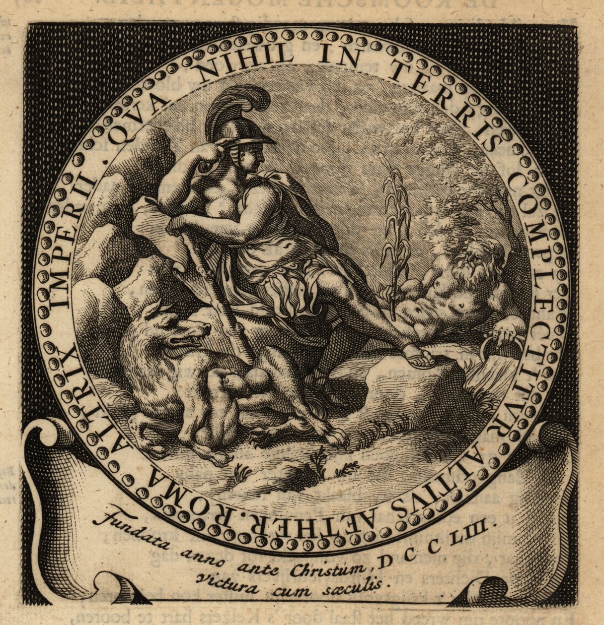 A Római Birodalom allegorikus alakja, Romulus és Remus. alkotó: Netherlandish School