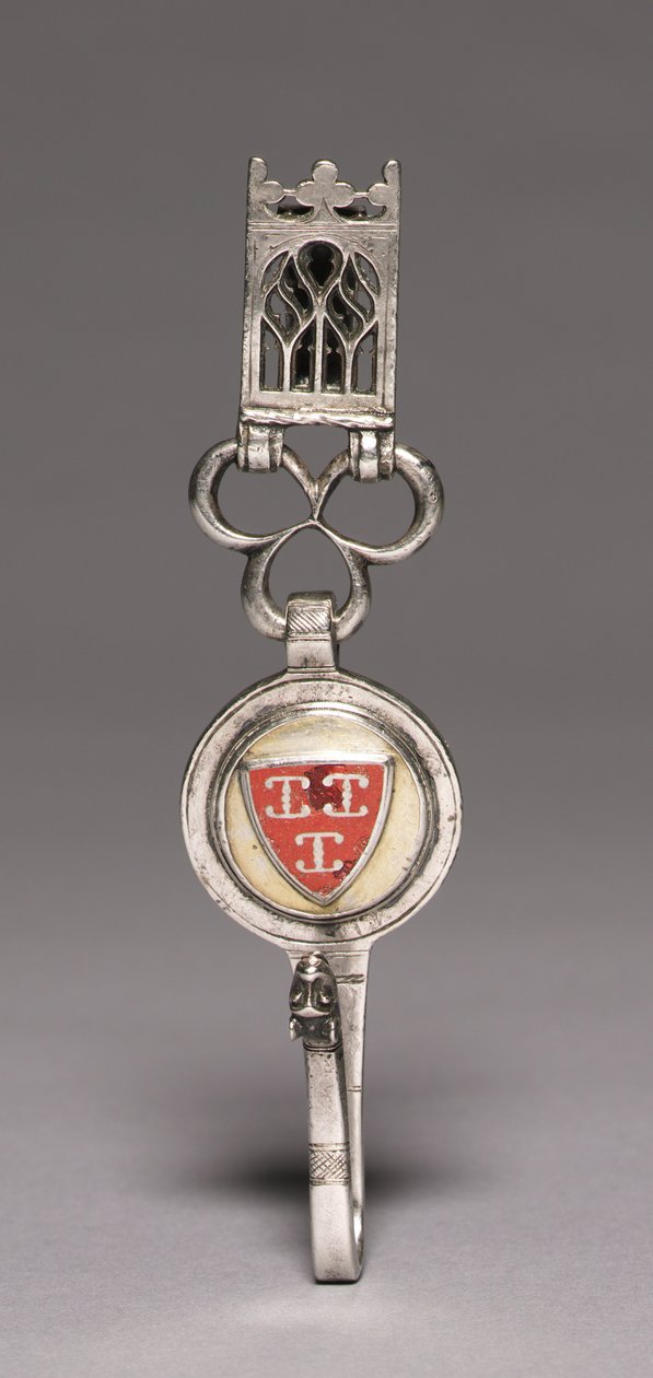 Clavendier (övhorog), 1400 körül (ezüst, aranyozott ezüst, champlevé zománc) alkotó: Netherlandish School