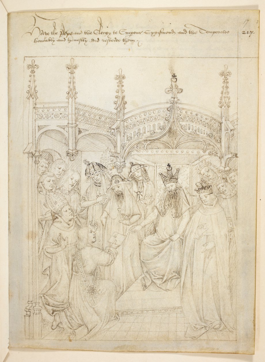Pamut Julius E. IV, art. 6, The Beauchamp Pageants, 1483 körül (tinta pergamen) alkotó: Netherlandish School