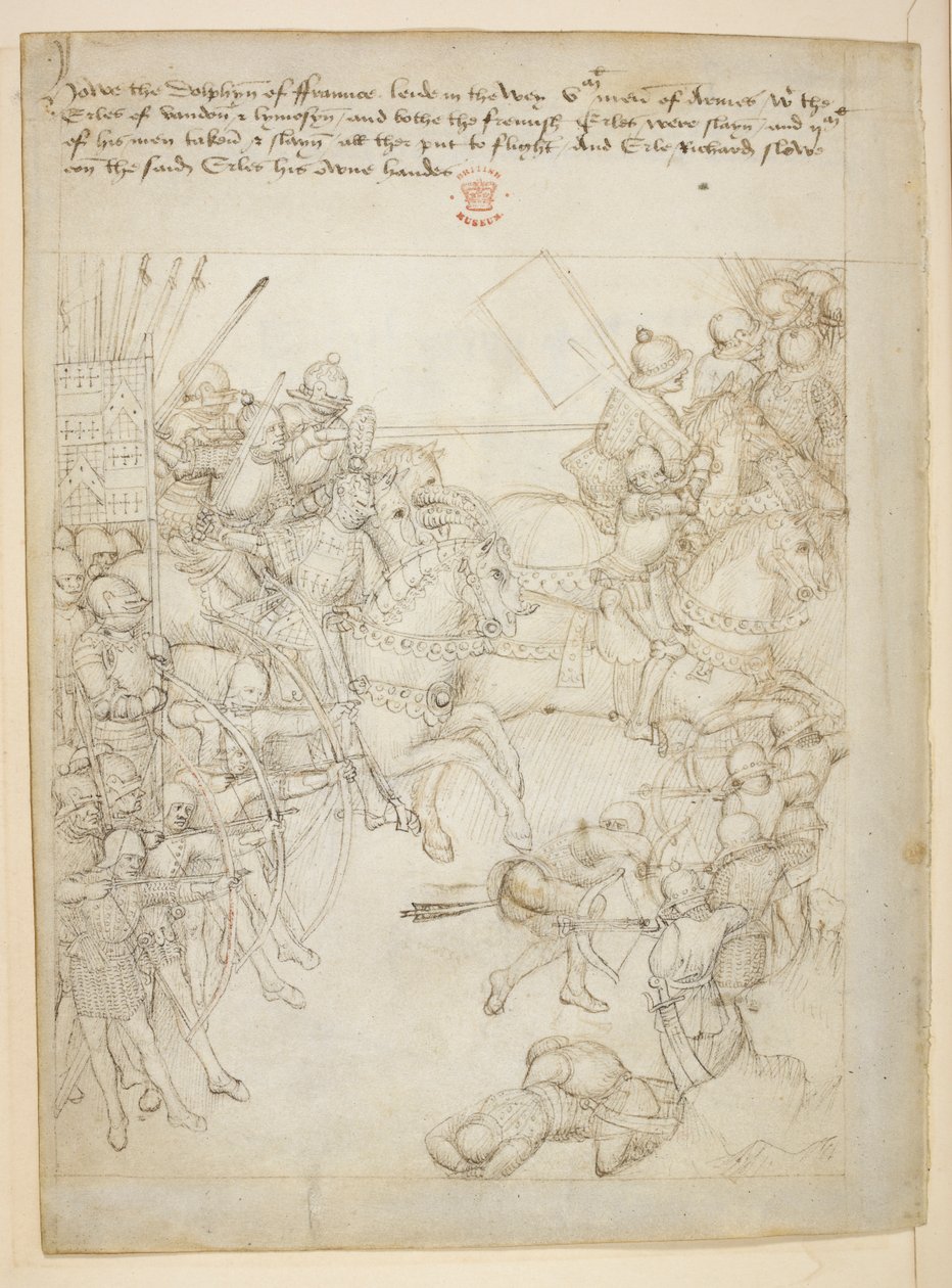 Pamut Julius E. IV, art. 6, The Beauchamp Pageants, 1483 körül (tinta pergamen) alkotó: Netherlandish School