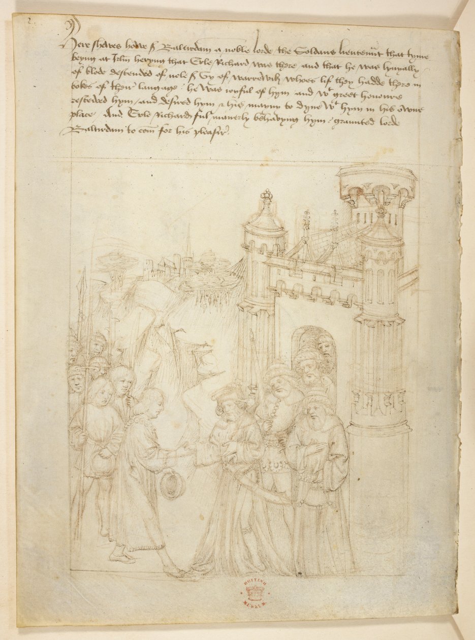 Pamut Julius E. IV, art. 6, The Beauchamp Pageants, 1483 körül (tinta pergamen) alkotó: Netherlandish School
