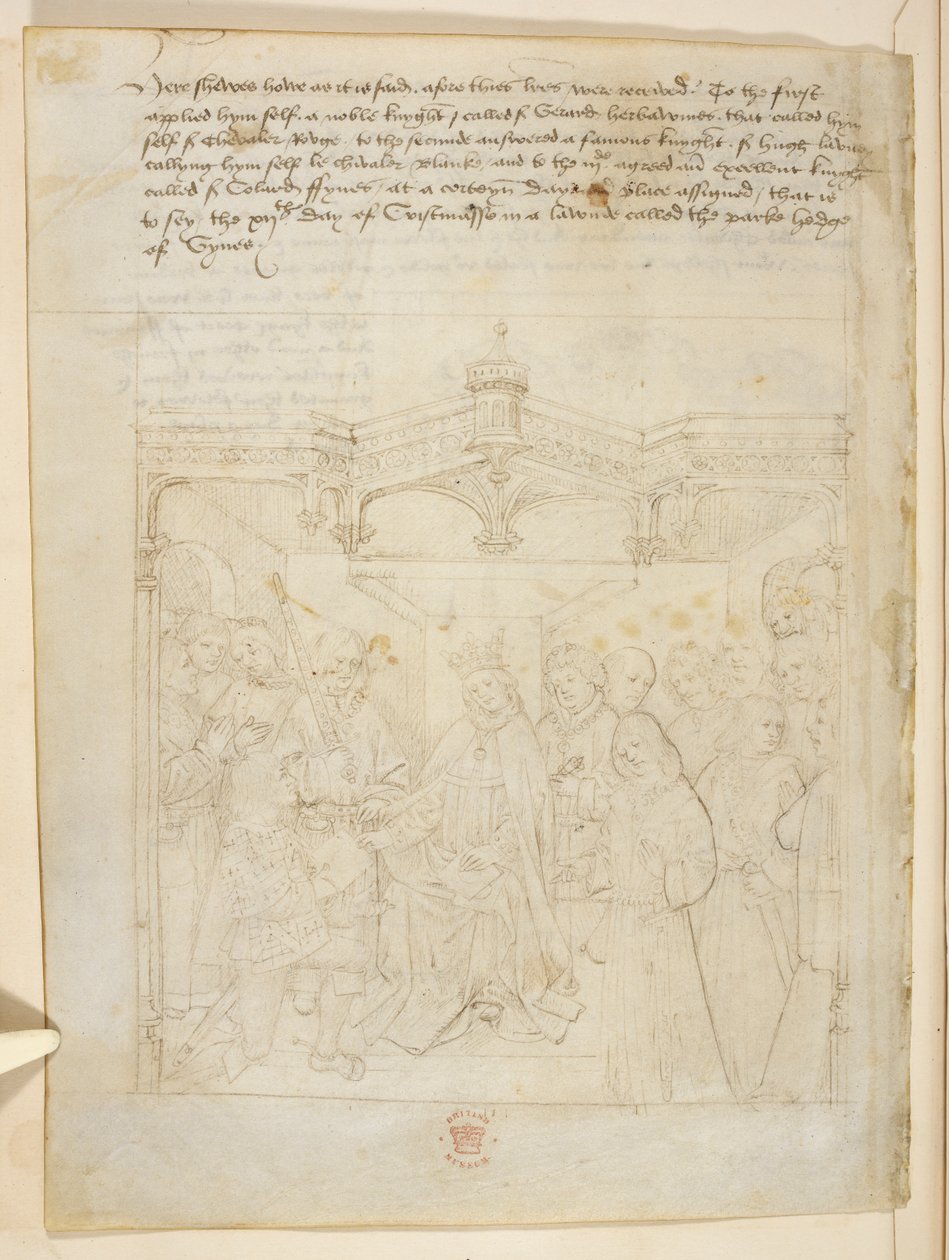 Pamut Julius E. IV, art. 6, The Beauchamp Pageants, 1483 körül (tinta pergamen) alkotó: Netherlandish School
