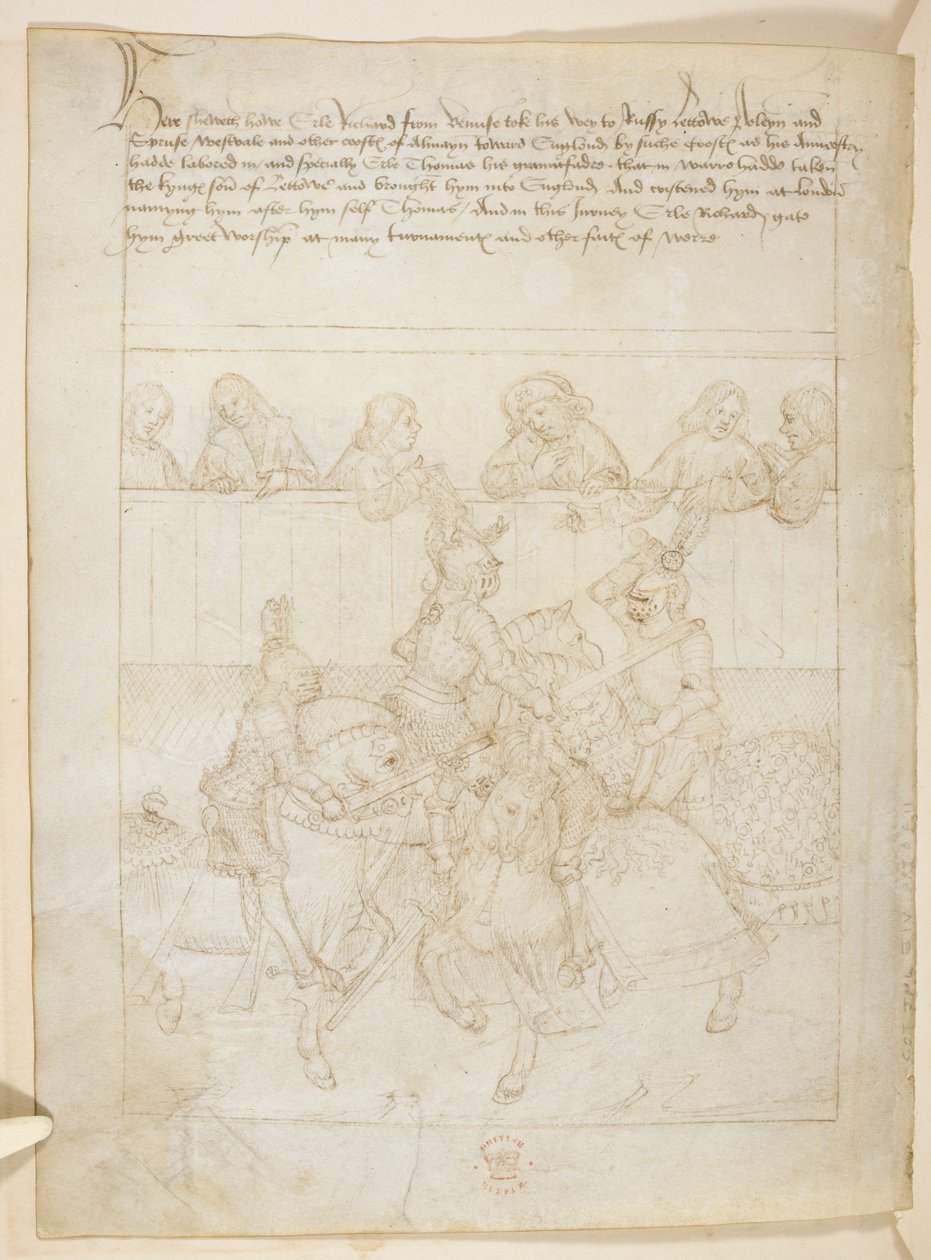 Pamut Julius E. IV, art. 6, The Beauchamp Pageants, 1483 körül (tinta pergamen) alkotó: Netherlandish School