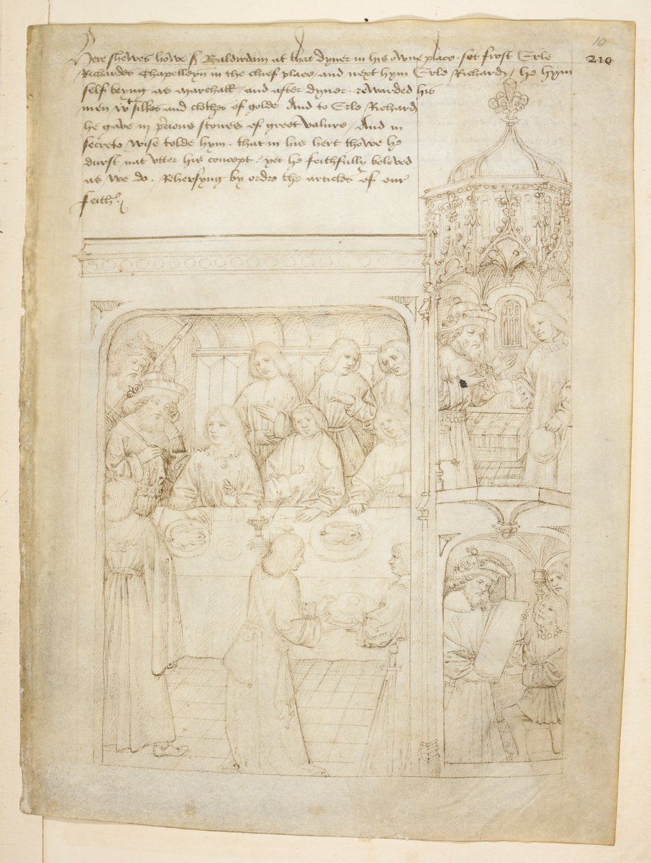 Pamut Julius E. IV, art. 6, The Beauchamp Pageants, 1483 körül (tinta pergamen) alkotó: Netherlandish School