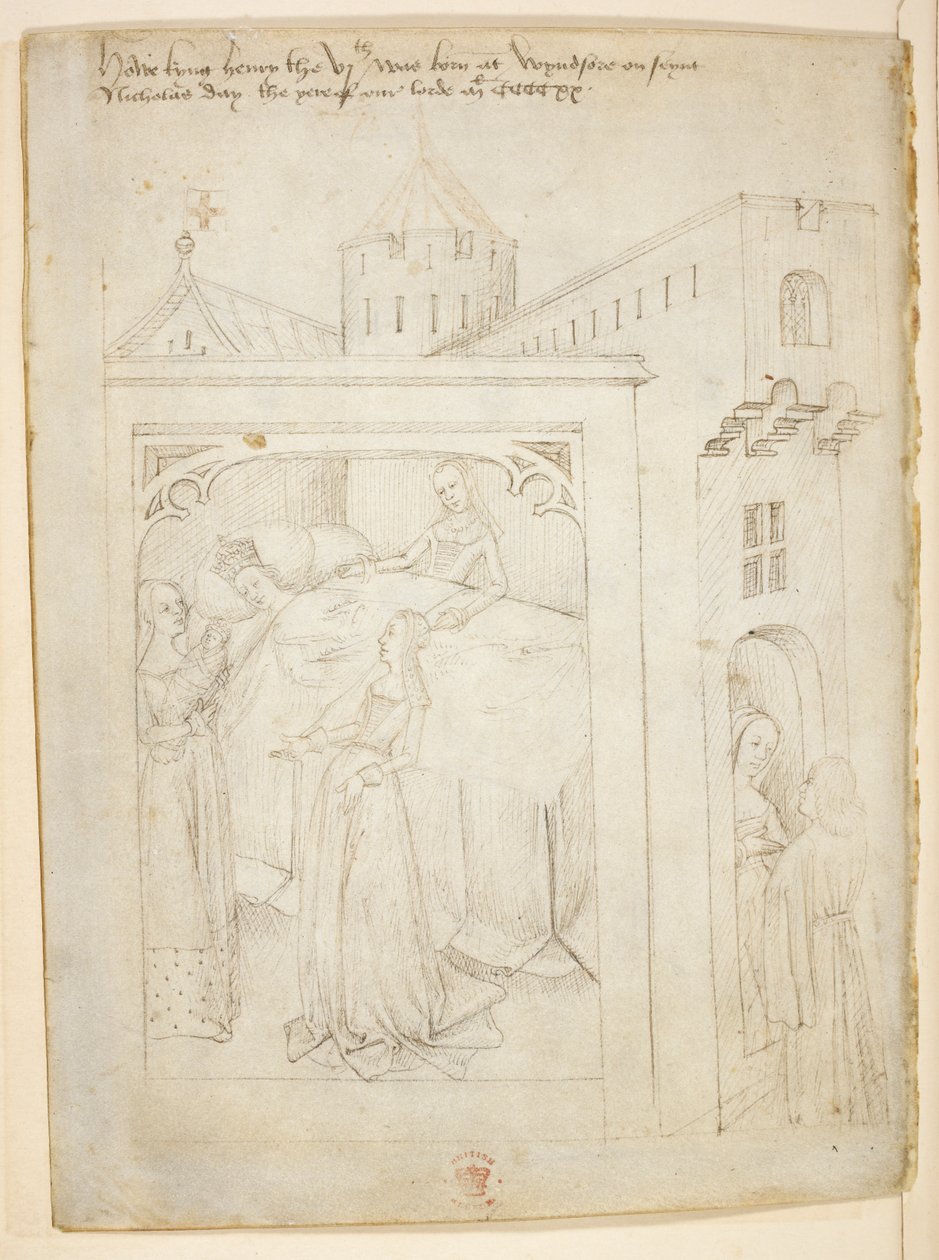 Pamut Julius E. IV, art. 6, The Beauchamp Pageants, 1483 körül (tinta pergamen) alkotó: Netherlandish School