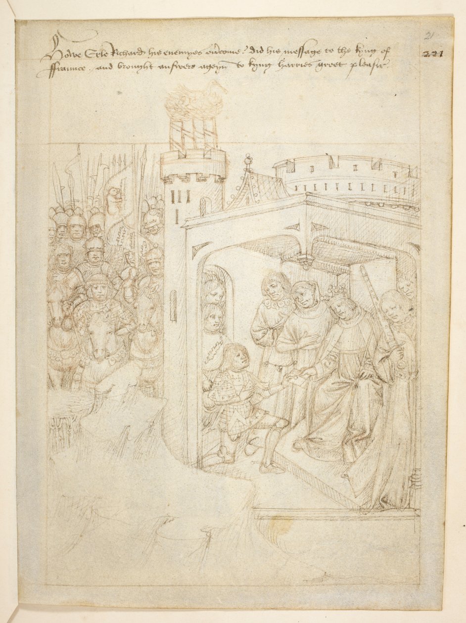 Pamut Julius E. IV, art. 6, The Beauchamp Pageants, 1483 körül (tinta pergamen) alkotó: Netherlandish School