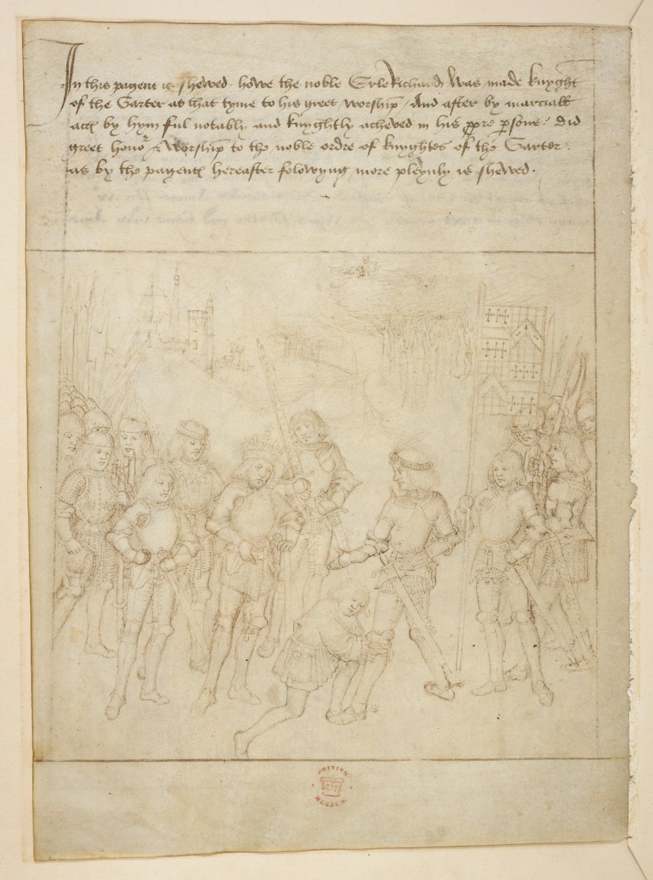 Pamut Julius E. IV, art. 6, The Beauchamp Pageants, 1483 körül (tinta pergamen) alkotó: Netherlandish School