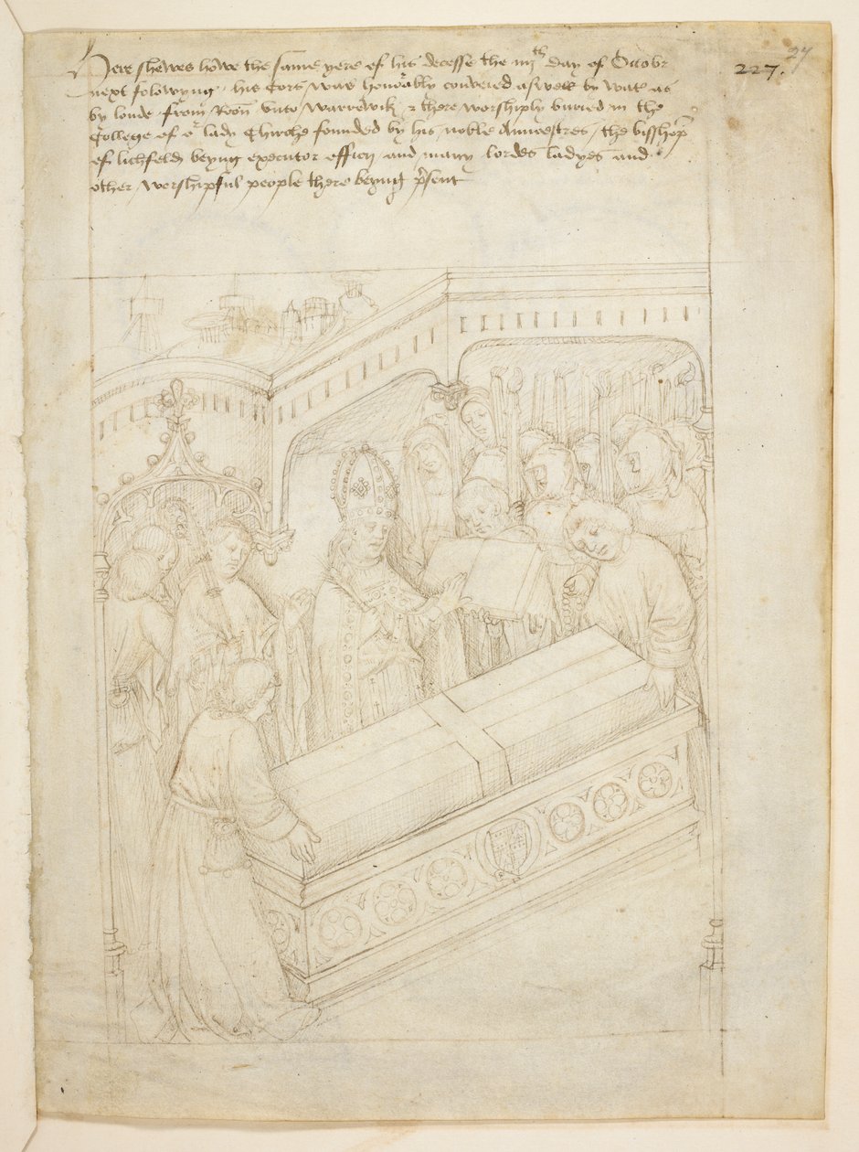 Pamut Julius E. IV, art. 6, The Beauchamp Pageants, 1483 körül (tinta pergamen) alkotó: Netherlandish School