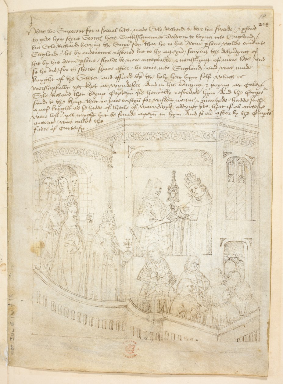 Pamut Julius E. IV, art. 6, The Beauchamp Pageants, 1483 körül (tinta pergamen) alkotó: Netherlandish School