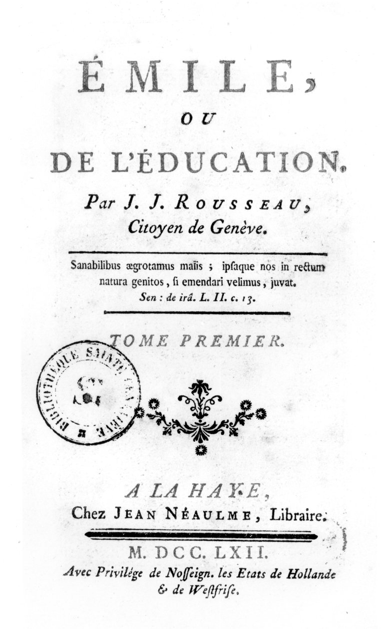 Jean-Jacques Rousseau előképe Emile számára, 1762 alkotó: Netherlandish School