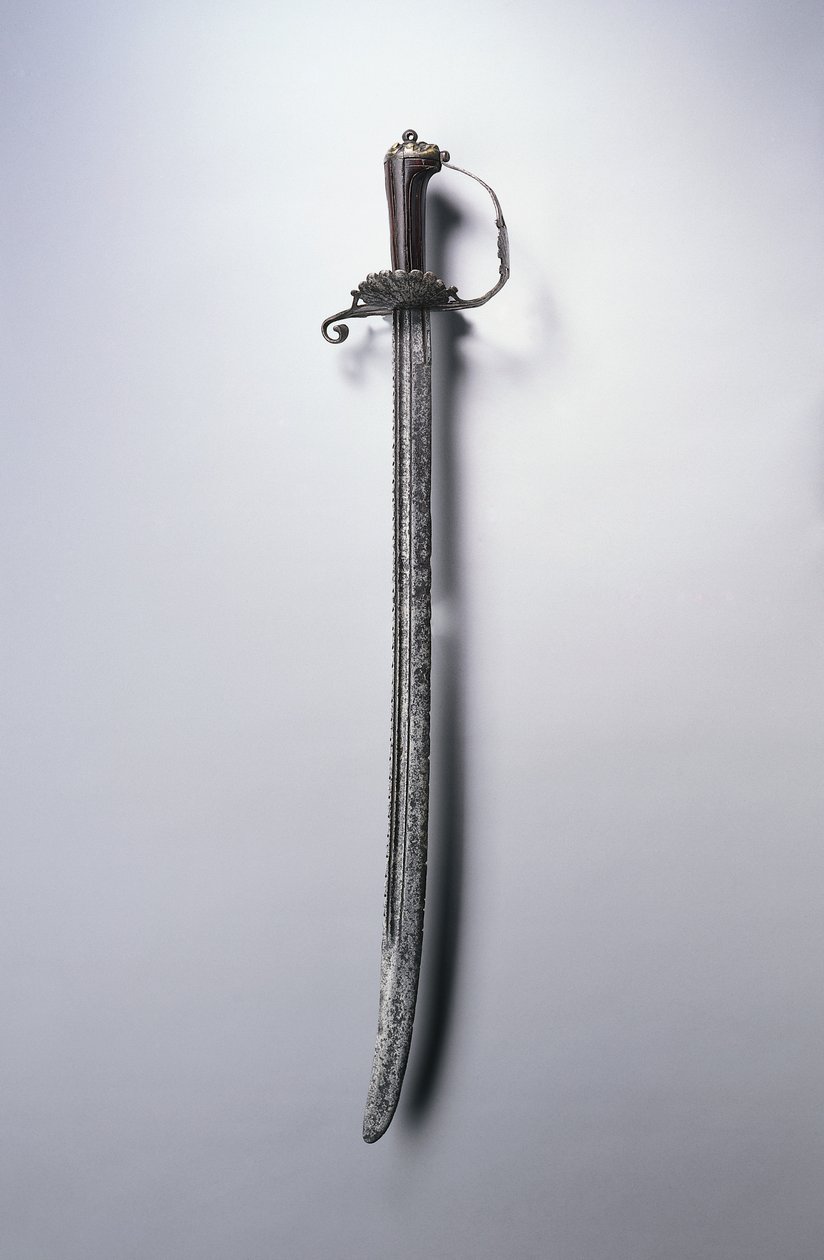 Vadászkard, 1700 körül (acél, fa és sárgaréz) alkotó: Netherlandish School