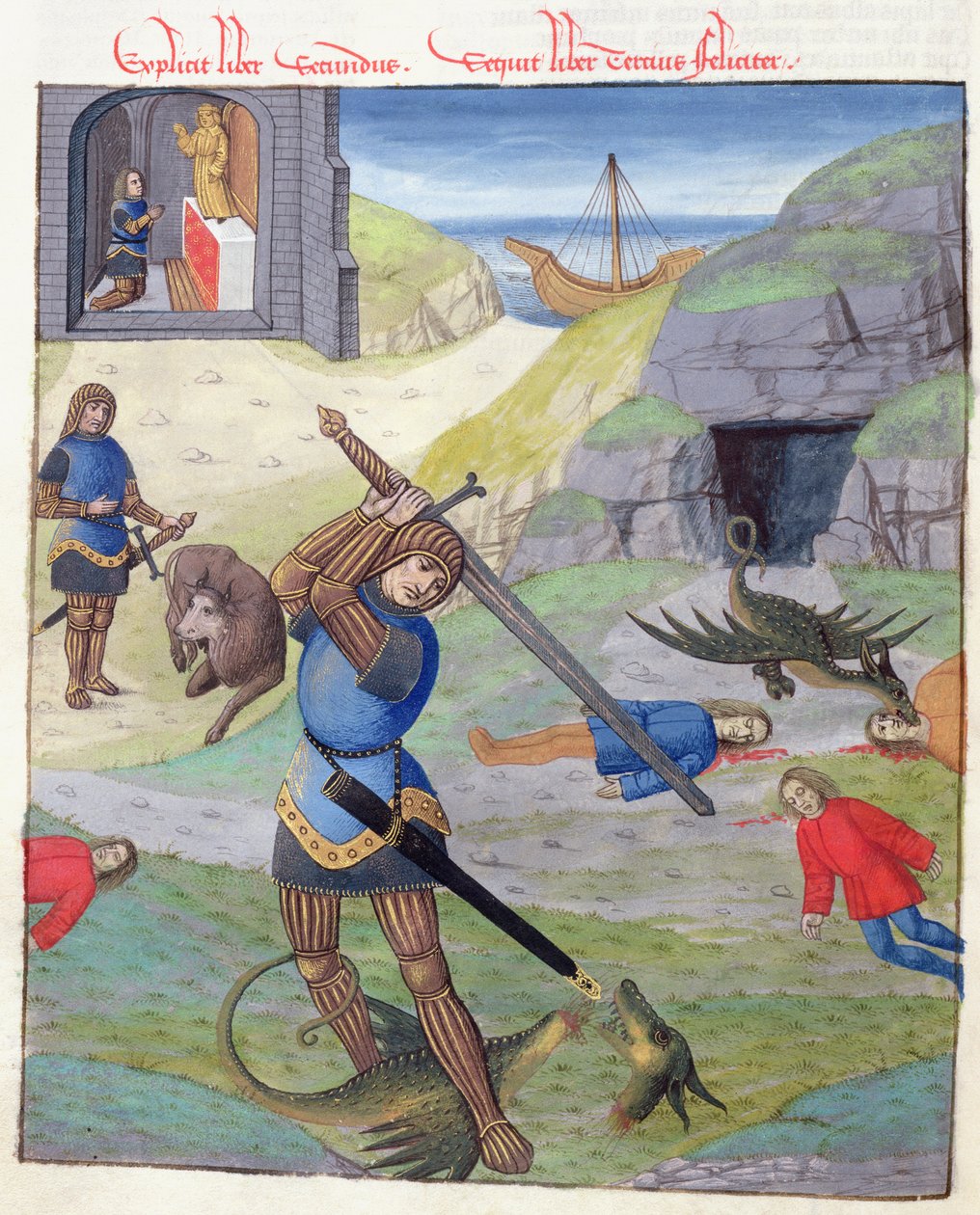 Ms 324 f.35 v. Cadmus, Ovidius Metamorphoses 10, 1497 alkotó: Netherlandish School