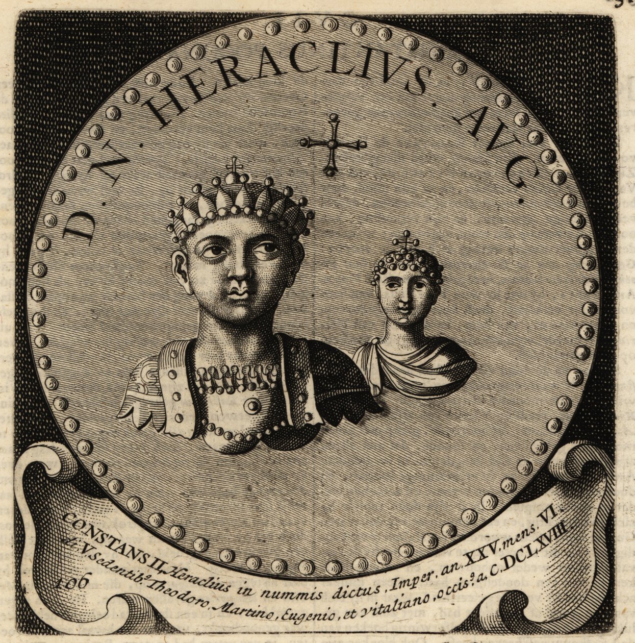 II. Constans bizánci császár és Fausta portréja. alkotó: Netherlandish School