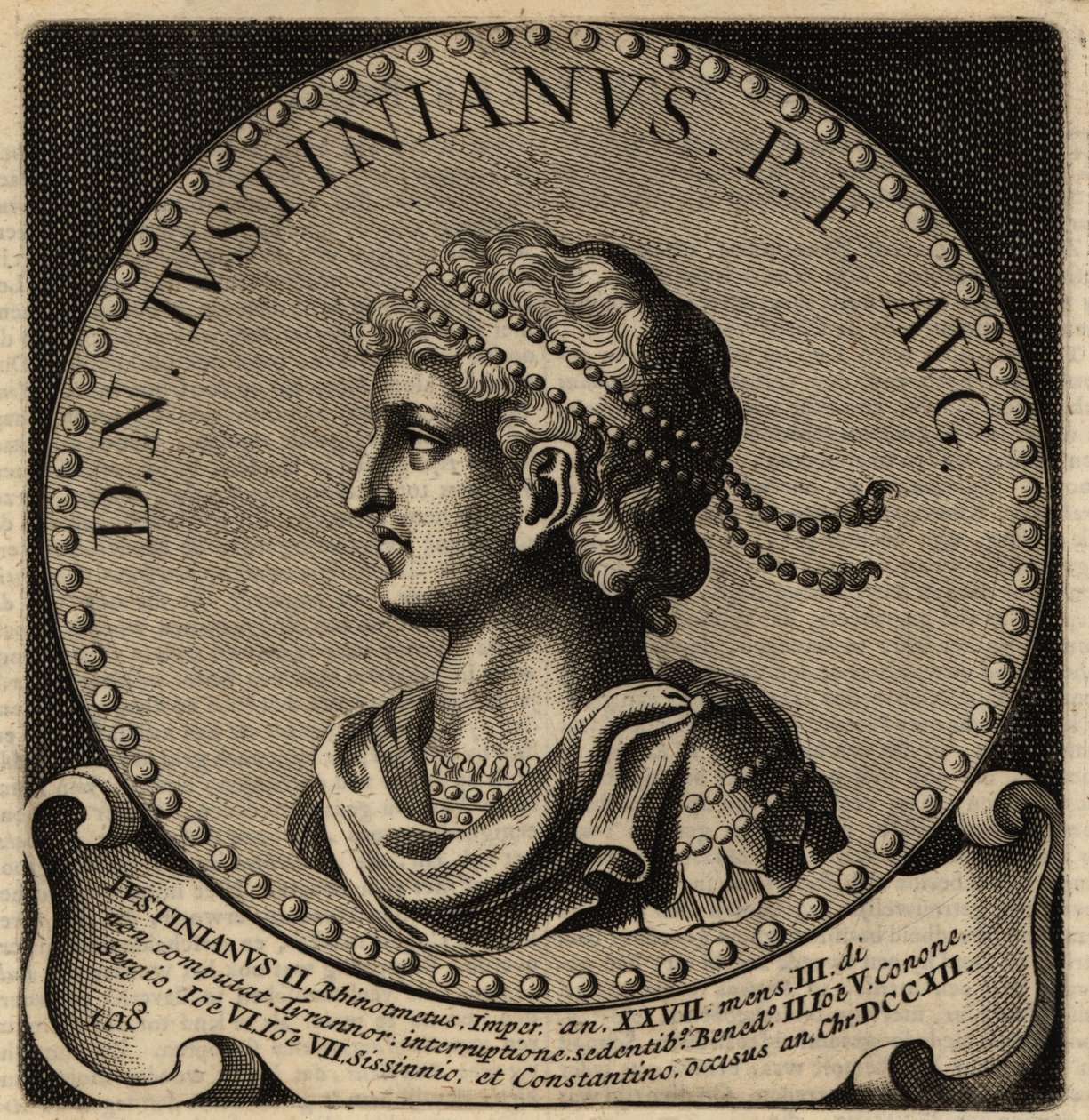 Justinianus bizánci császár portréja. alkotó: Netherlandish School