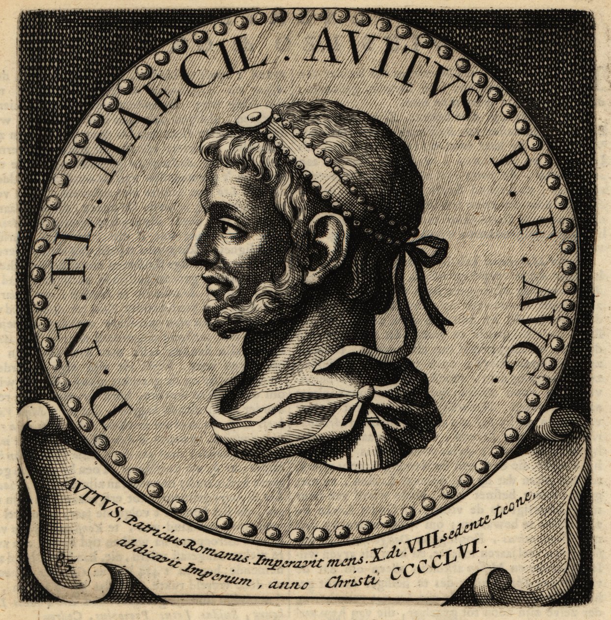 Avitus római császár portréja. alkotó: Netherlandish School