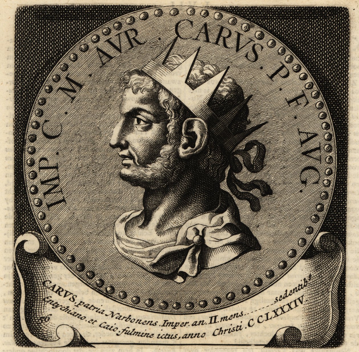 Carus római császár portréja. alkotó: Netherlandish School