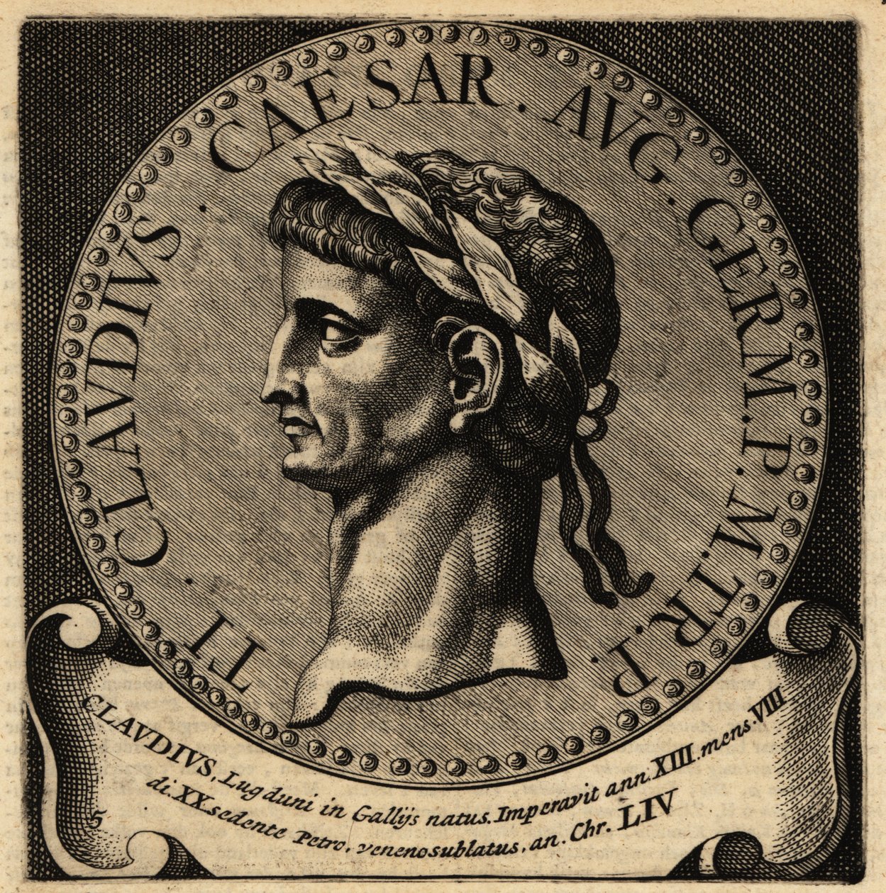 Claudius római császár portréja. alkotó: Netherlandish School