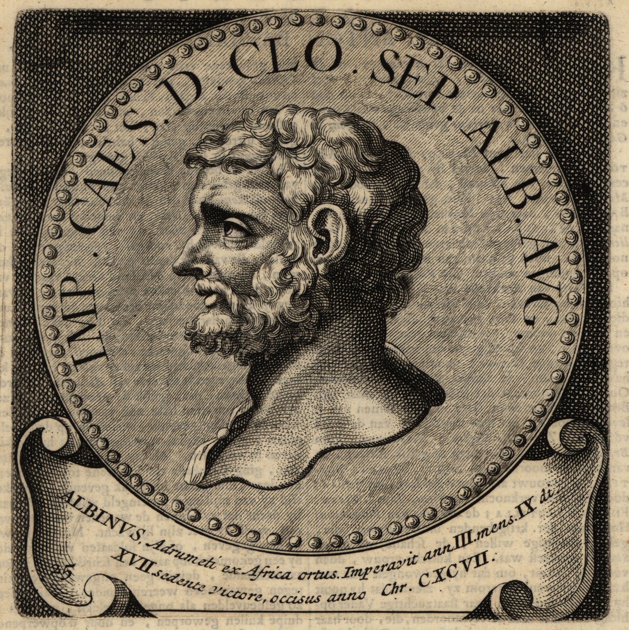 Clodius Albinus római császár portréja alkotó: Netherlandish School