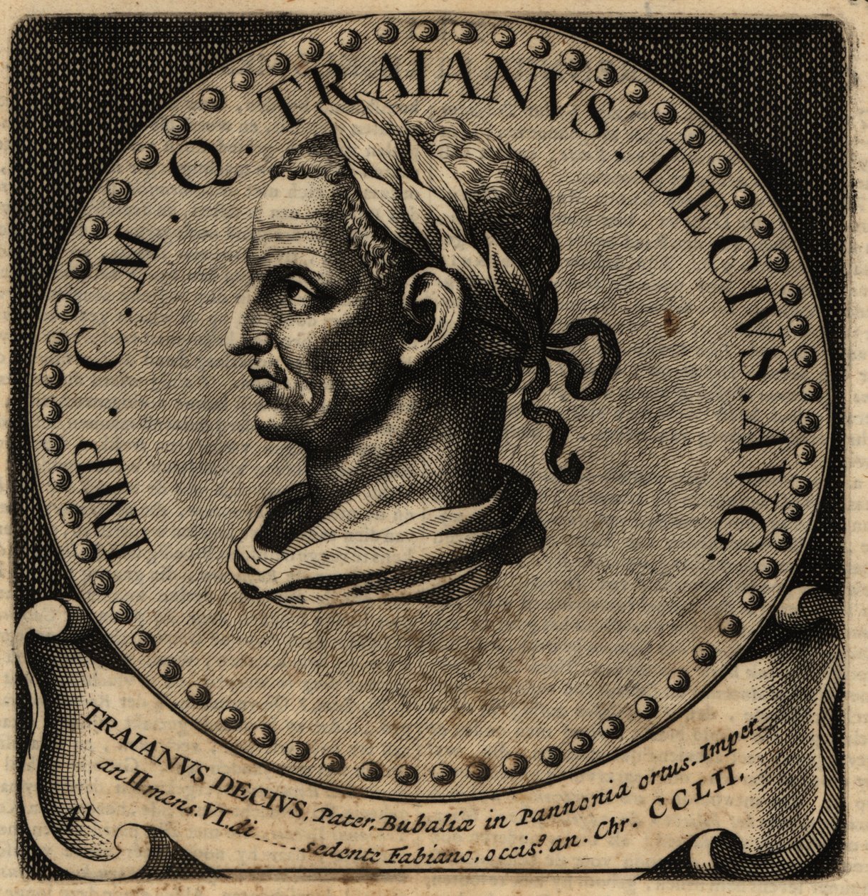 Decius római császár portréja. alkotó: Netherlandish School