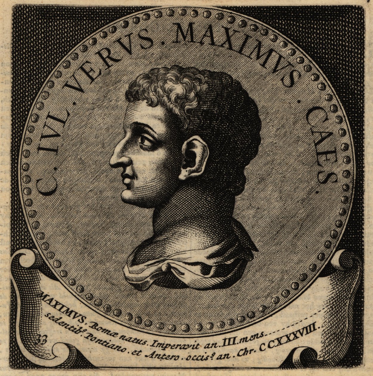 Gaius Julius Verus Maximus római császár portréja. alkotó: Netherlandish School