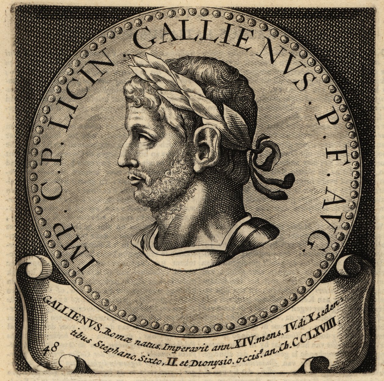 Gallienus római császár portréja. alkotó: Netherlandish School