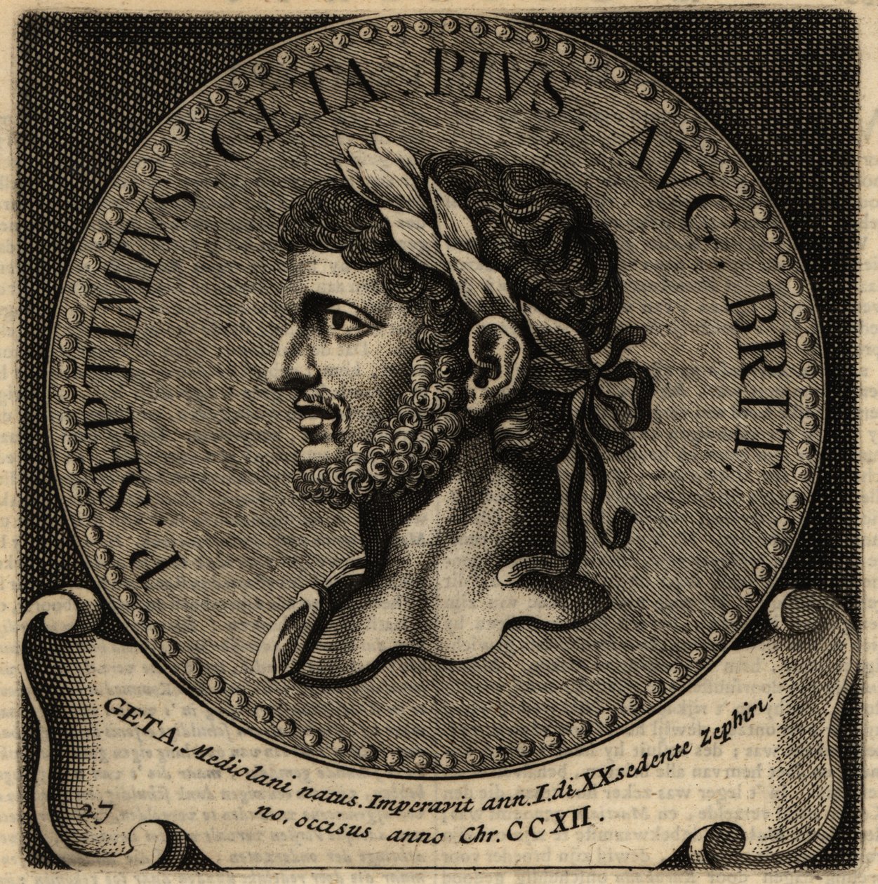 Geta római császár portréja. alkotó: Netherlandish School