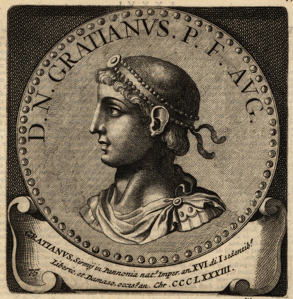 Gratianus római császár portréja. alkotó: Netherlandish School