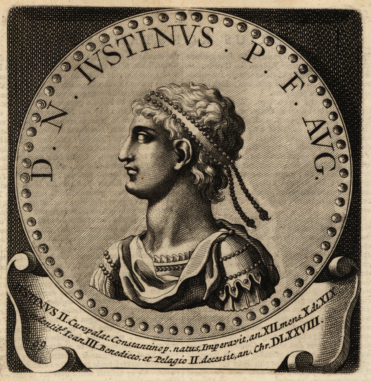 Justinus római császár portréja II. alkotó: Netherlandish School