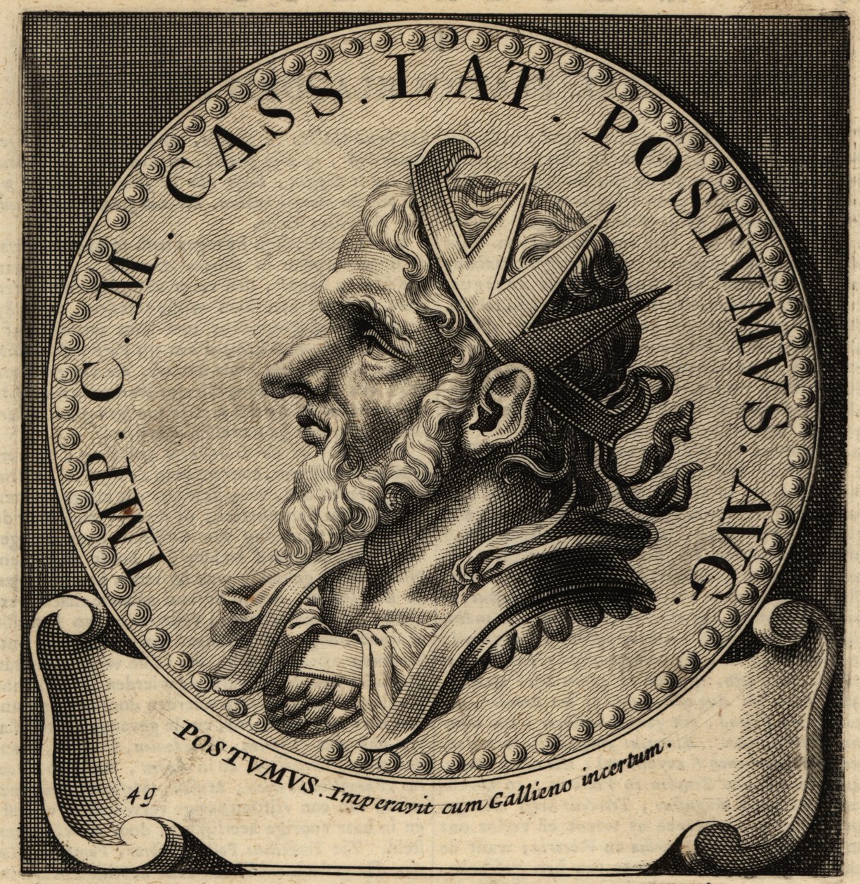 Postumus római császár portréja. alkotó: Netherlandish School