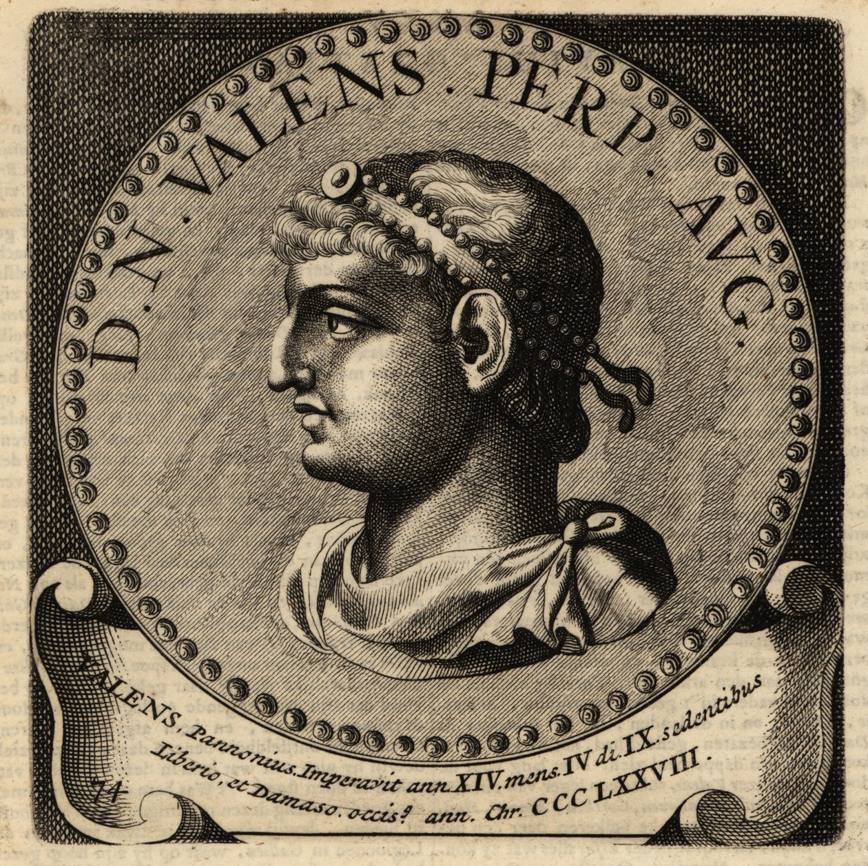 Valens római császár portréja. alkotó: Netherlandish School