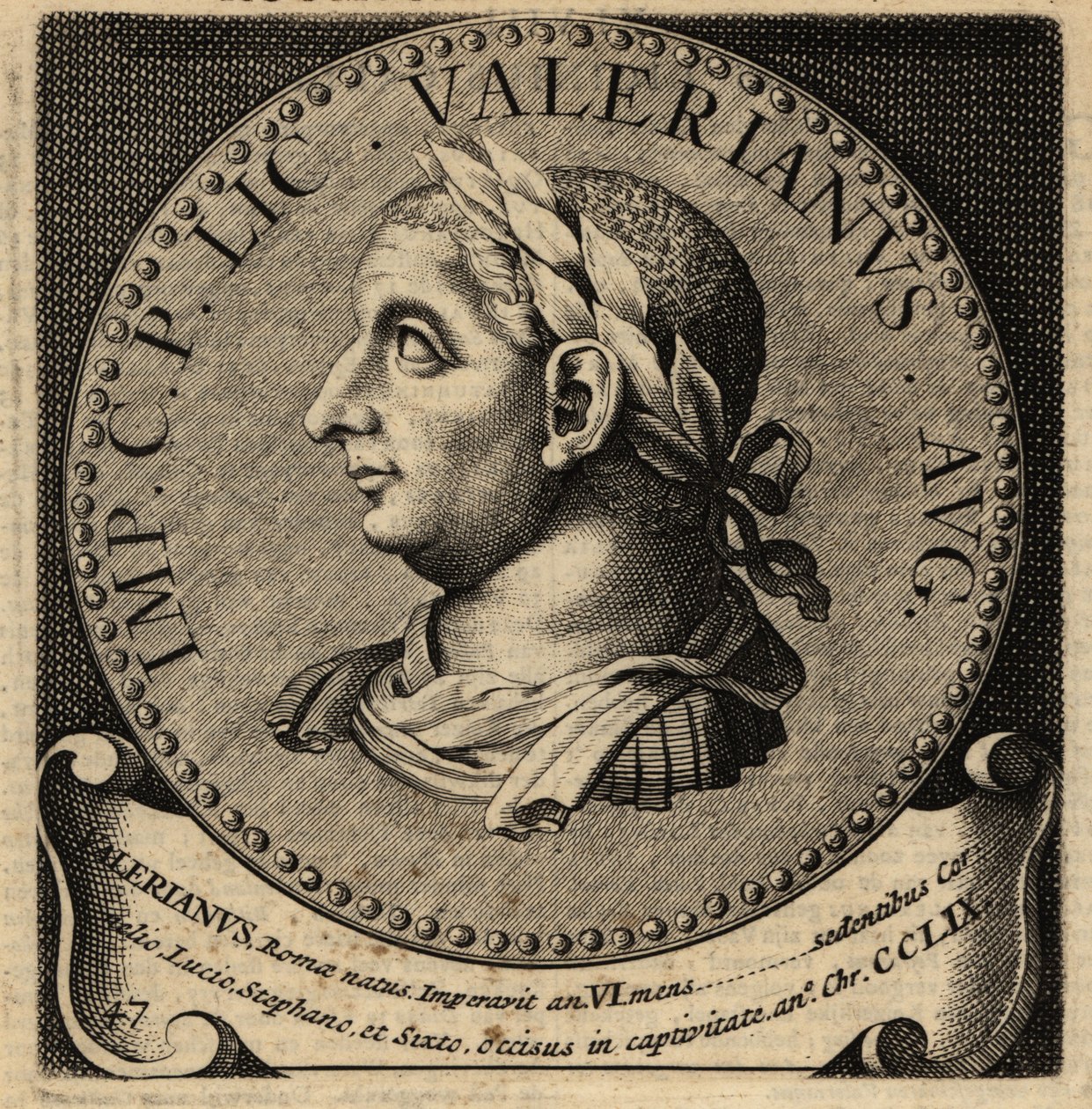 Valerian római császár portréja. alkotó: Netherlandish School