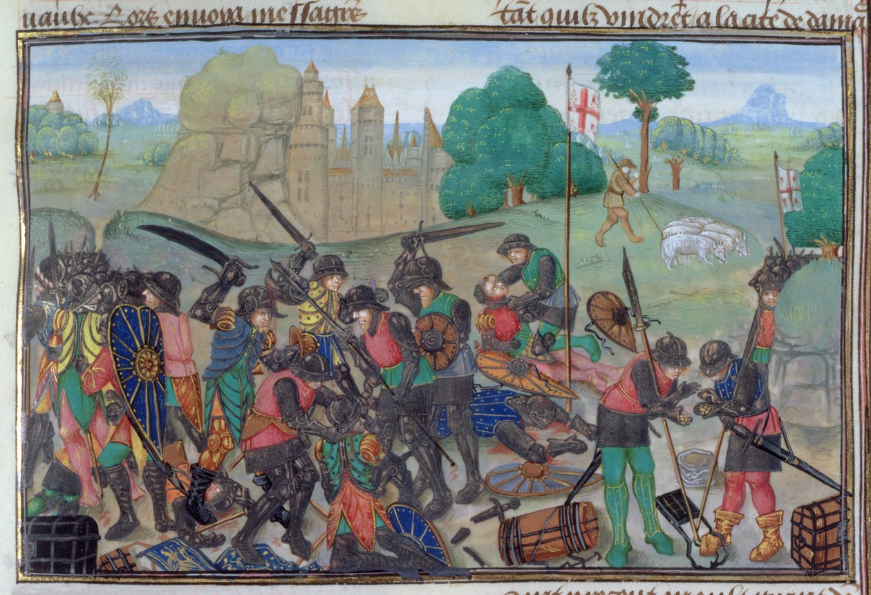 Roy 15 EI f.335 Keresztények és szaracénok harca, a "Chronique d