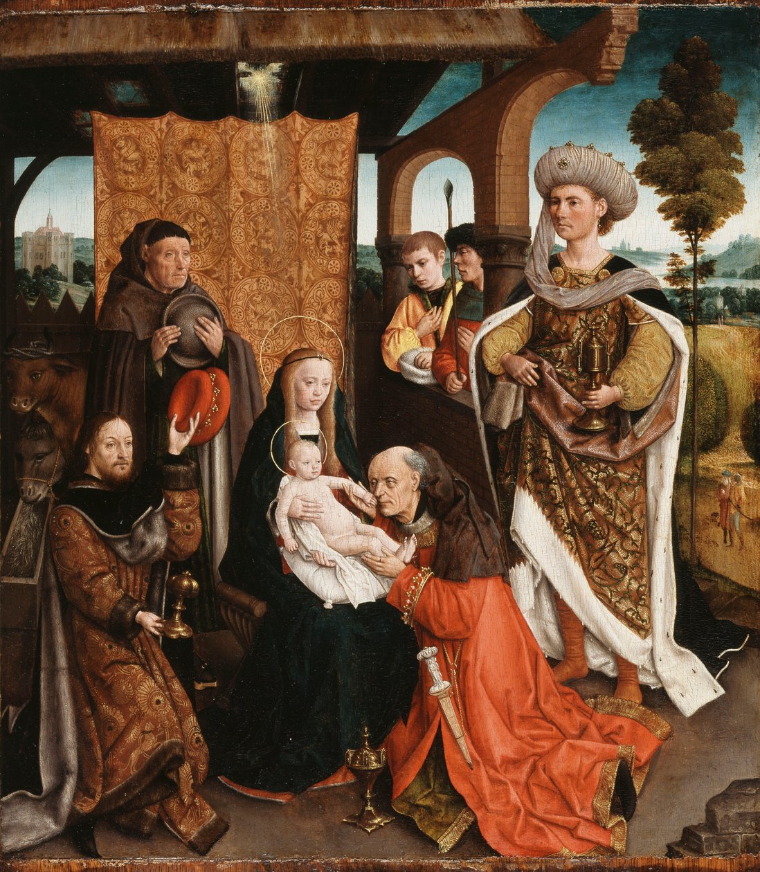 A mágusok imádása, alkotó: Netherlandish School