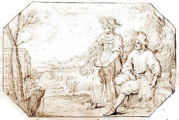 A négy évszak: nyár – aratás, 1675 körül (toll és szépia tinta papíron) alkotó: Netherlandish School