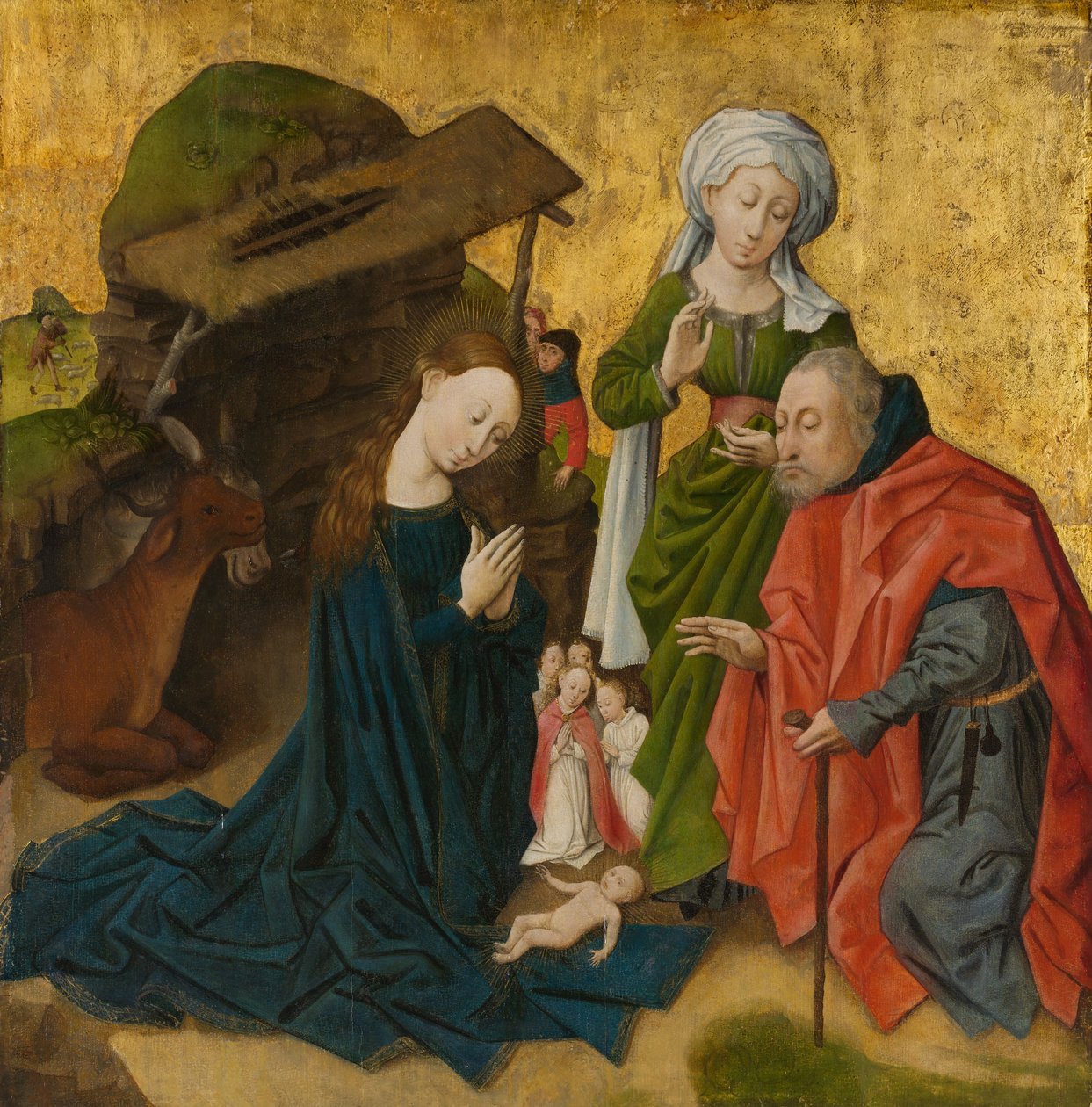 Születés, 1460 körül (olaj, fa, arany őrölt) alkotó: Netherlandish School