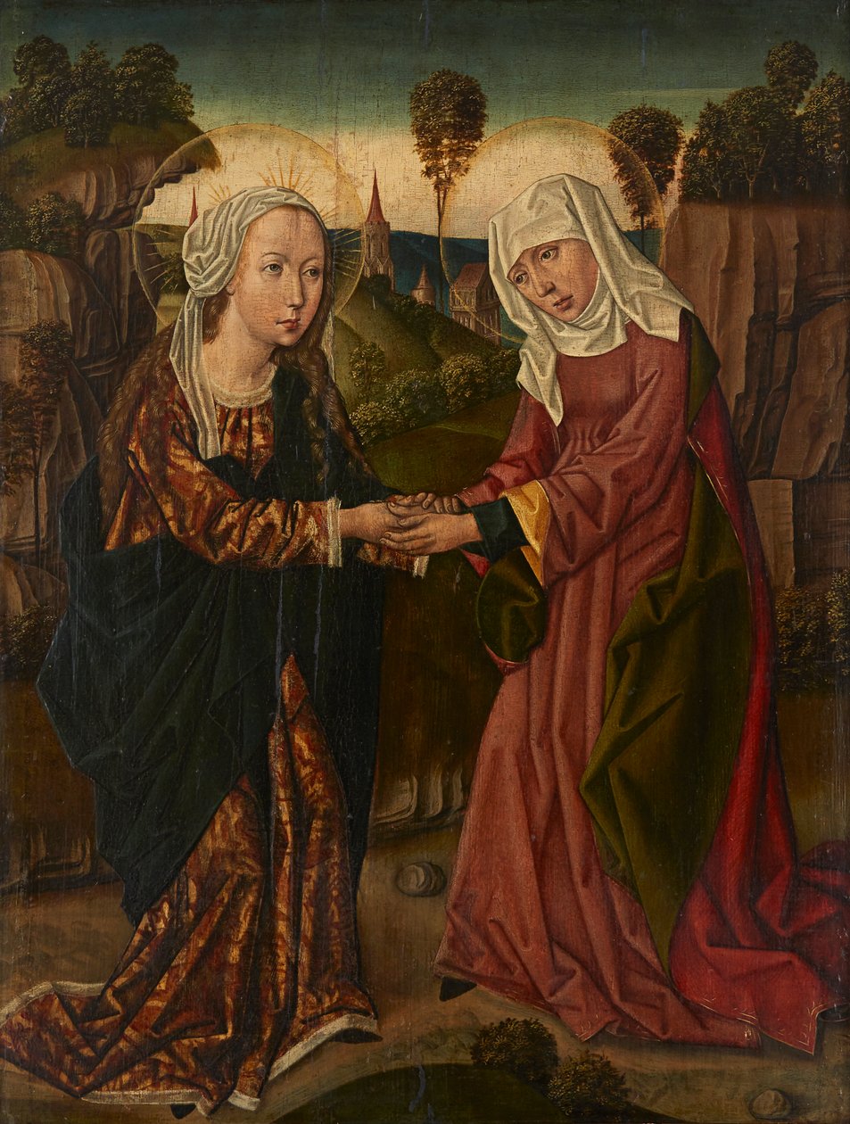 Szűz és Szent Erzsébet (olaj, tábla) alkotó: Netherlandish School