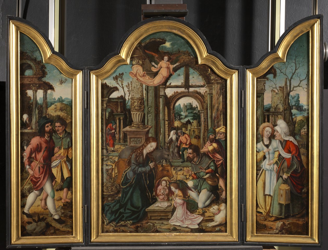 Triptichon – Pásztorok imádása, 1535 alkotó: Netherlandish School