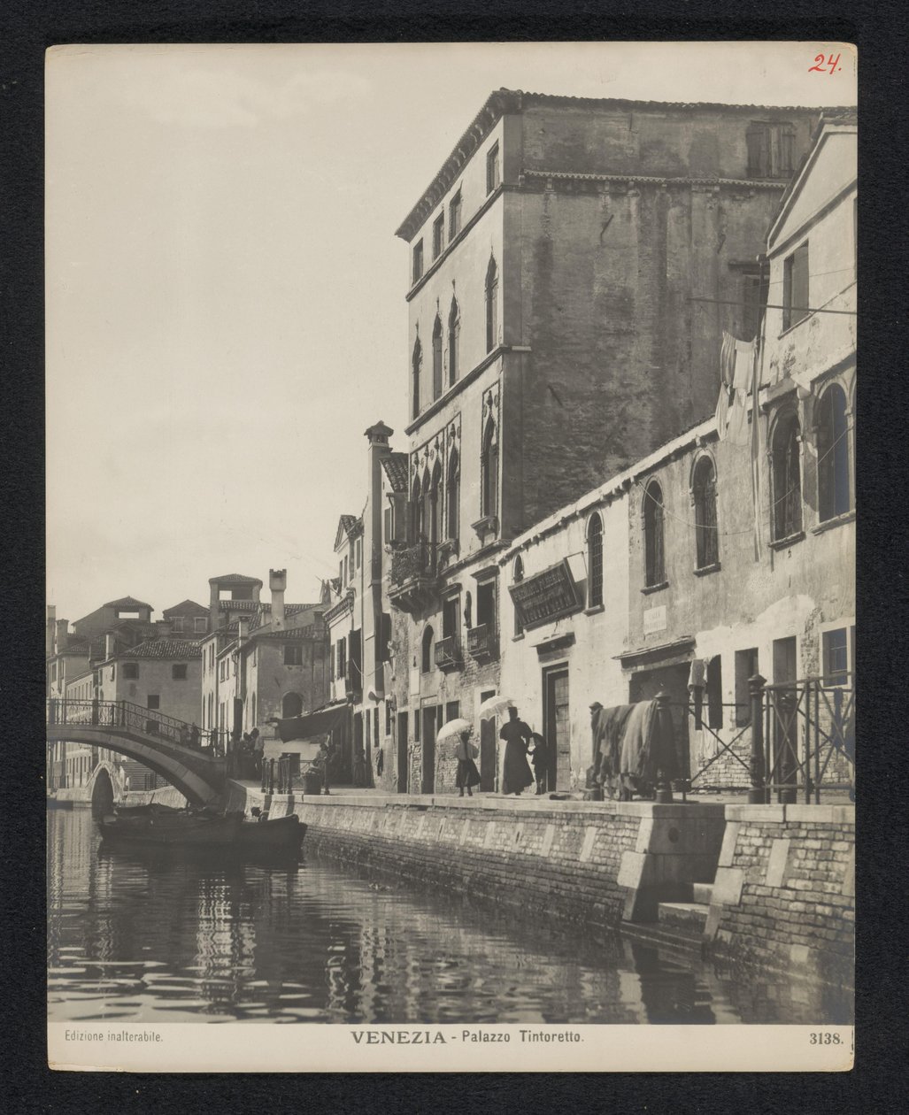 Tintoretto házának külseje Velencében Velence - Palazzo Tintoretto (cím a tárgyon) alkotó: Neue Photographische Gesellschaft