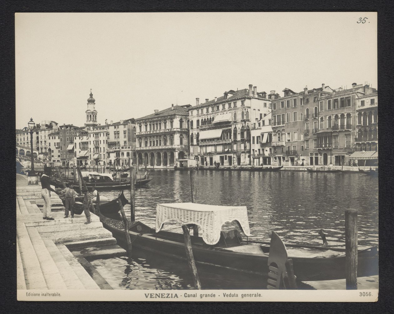 Kilátás a velencei Canal Grandére Velence – Canal Grande – Veduta generale (cím a tárgyon) alkotó: Neue Photographische Gesellschaft