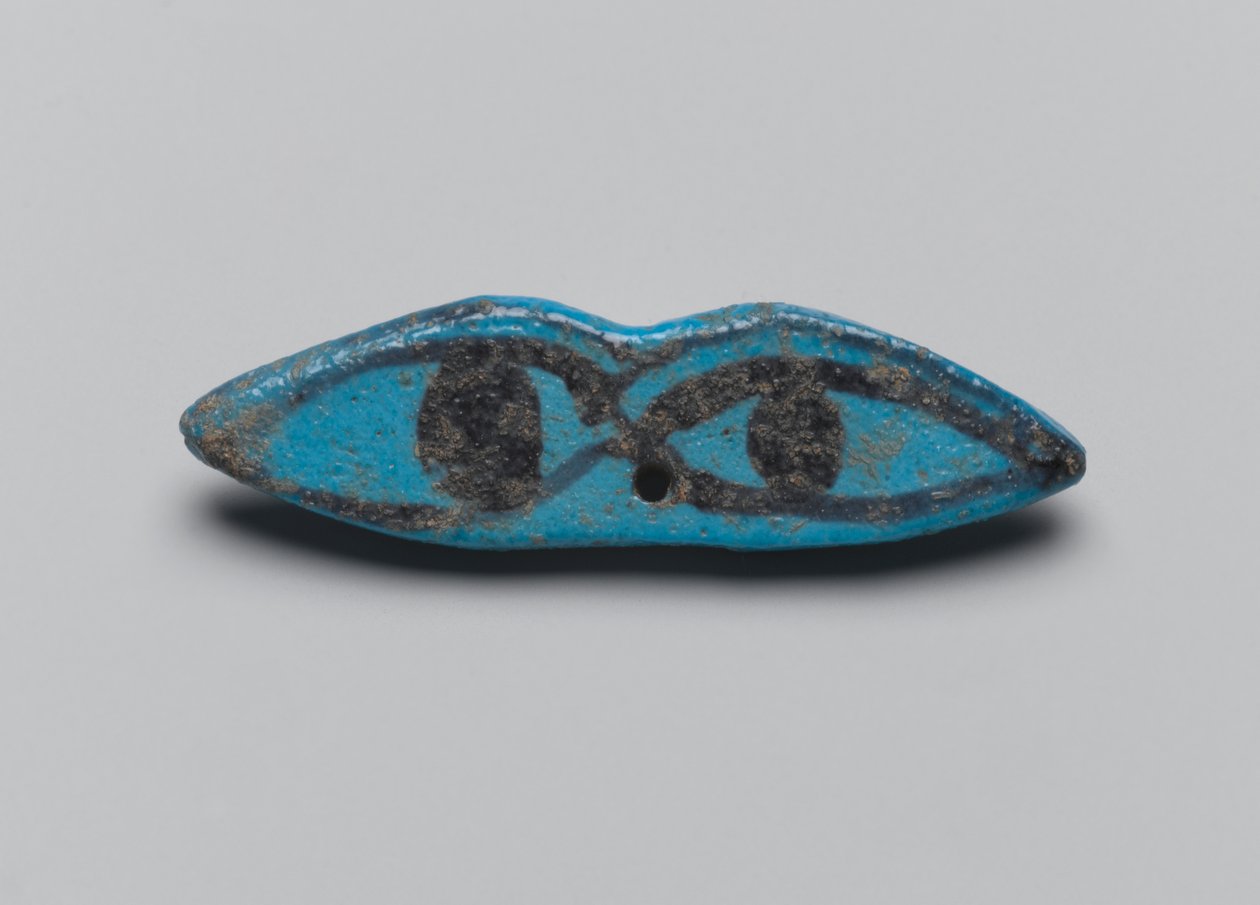 Amulett két szem formájában, Deir el-Bahriból (fajansz) alkotó: New Kingdom Egyptian