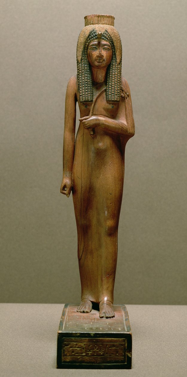 Az isteni királynő, Ahmose Nefertari (festett fa) alkotó: New Kingdom Egyptian