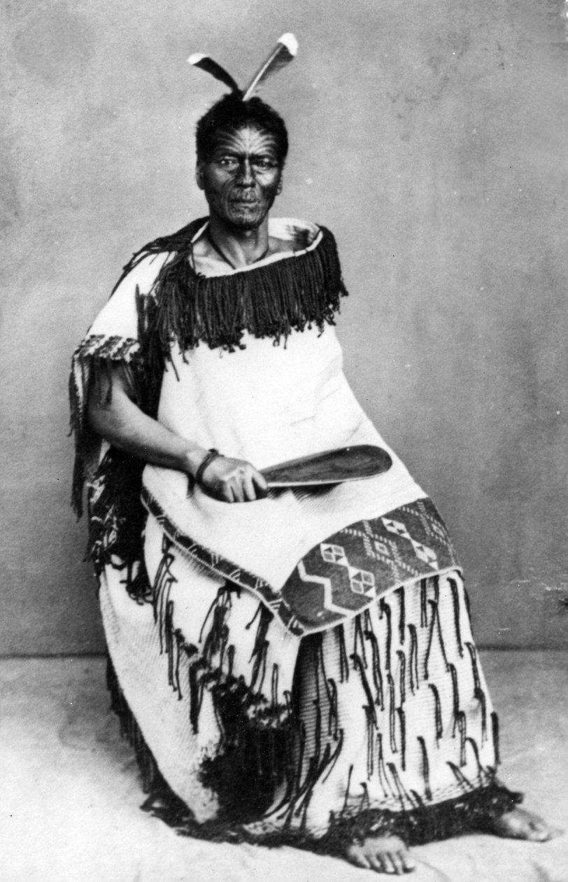 Egy maori férfi portréja, 1880 előtt alkotó: New Zealand Photographer